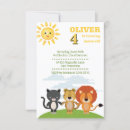 Search for jungle friends birthday invitations Animals