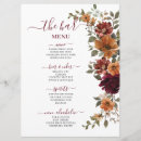 Search for watercolor orange florals wedding menus Couple