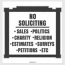 Search for no soliciting stickers Trespassing