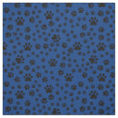 Search for blue dog paw print fabric Cat