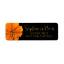 Search for orange and black return address labels Script