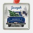 Search for blue truck holiday decor Christmas tree