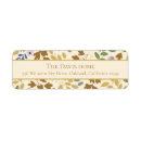 Search for seasonal return address labels Botanical