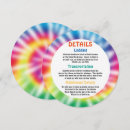 Search for tie dye square invitations Hippy