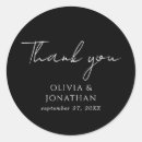 Search for black thank you wedding stickers Simple