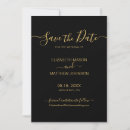 Search for black and gold wedding save the dates Simple