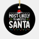 Search for wrestling christmas tree decorations Santa