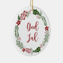 Search for sweden round ceramic christmas tree decorations god jul