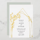Search for green orchids wedding invitations Modern