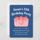 Search for cake party invitations Strawberry
