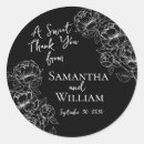Search for black and white thank you stickers Botanical