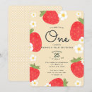 Search for sweet one strawberry birthday invitations Summer