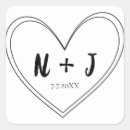 Search for black heart wedding stickers Cute