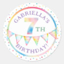 Search for seventh birthday stickers Whimsical