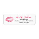 Search for lip print return address labels Pink