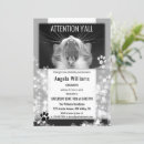Search for black and white cat invitations Kitty