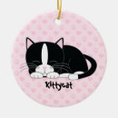 Search for tuxedo cat christmas tree decorations Black and white cat