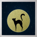 Search for cat silhouette posters Black