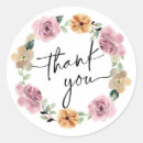 Search for floral wreath thank you stickers Minimalist