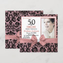 Search for damask 50th birthday invitations 50 and fabulous