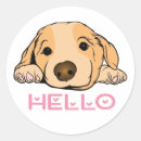 Search for hello cartoon stickers Dog