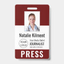 Search for security pass id badges Journalist