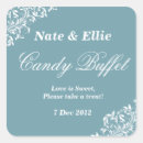Search for love is sweet wedding stickers Candy buffet