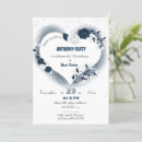 Search for heart floral invitations White