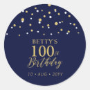 Search for 100 birthday stickers Gold