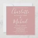 Search for mauve square invitations Dusty rose