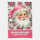 Search for pink christmas tea towels Santa