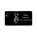 Search for music notes return address labels Musical note