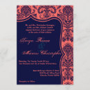 Search for blue damask wedding invitations Navy