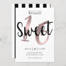 Search for rose gold and white birthday invitations Glam