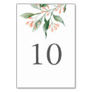 Search for peach flower wedding table cards Watercolor