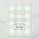 Search for mint and gold invitations Gender neutral