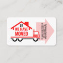 Search for change of address business cards Moving