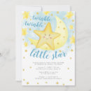 Search for moon and stars baby boy shower invitations Little