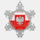 Search for polish flag christmas tree decorations Red