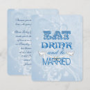 Search for love doves wedding invitations Blue