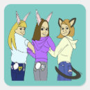 Search for two rabbits stickers Cute