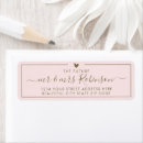 Search for pink and gold return address labels Elegant