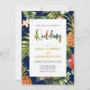 Search for gold pineapple wedding invitations Tropical