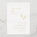 Search for gold foil floral wedding invitations Modern