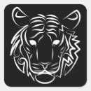 Search for black and white tiger stickers Big cat