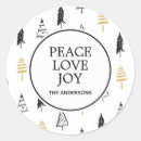 Search for love and peace stickers Minimalist