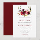 Search for antler wedding invitations Burgundy