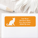 Search for orange cat return address labels Kitten