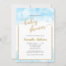Search for blue glitter baby shower invitations Modern