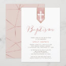Search for geometric christening invitations Modern